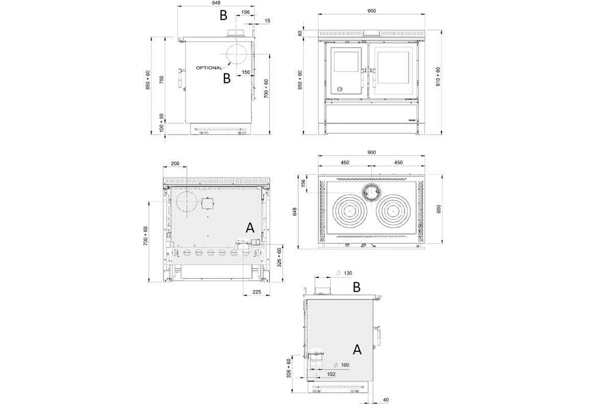 built-in cooking stove Venezia from La Nordica